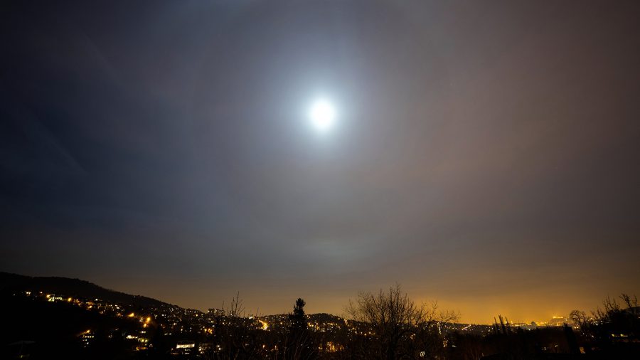 Halójelenség ékesítette az éjszakát Budapest felett