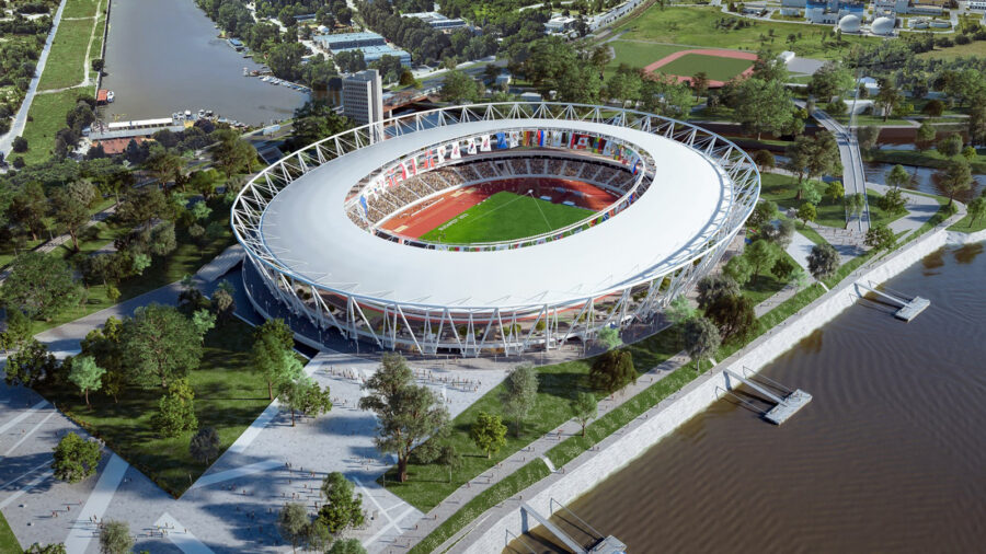 Indulhat a 40 ezer férőhelyes Atlétikai Stadion építése