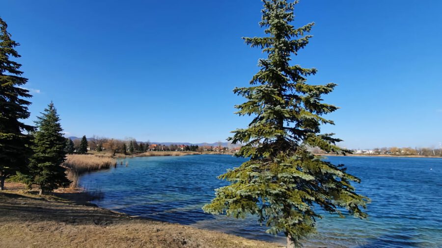 A volt kavicsbánya hangulatos tava Budakalászon, az Omszk-tó