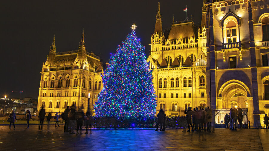 16000 izzóval pompázik az Ország Karácsonyfája a Kossuth téren